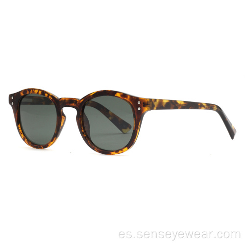 Diseño vintage UV400 inyección acetato de gafas de sol polarizadas